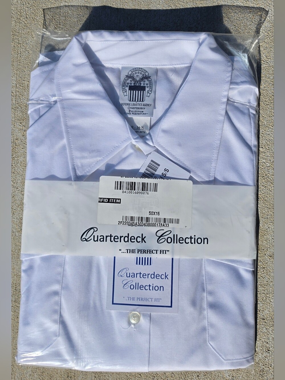 NEW NIP Women's Military Dress Shirt White DSCP 50B x 16N
